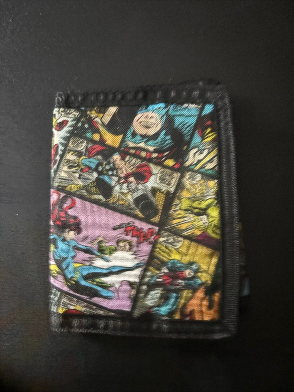 Kids Comic-Print Trifold Wallet - Multicolor